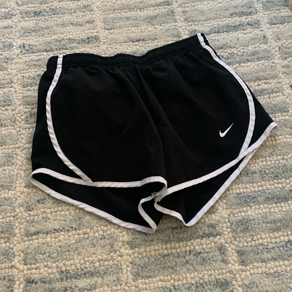 Nike Black and white girls running shorts